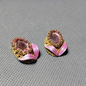 West Germany Vintage Clip On Earrings